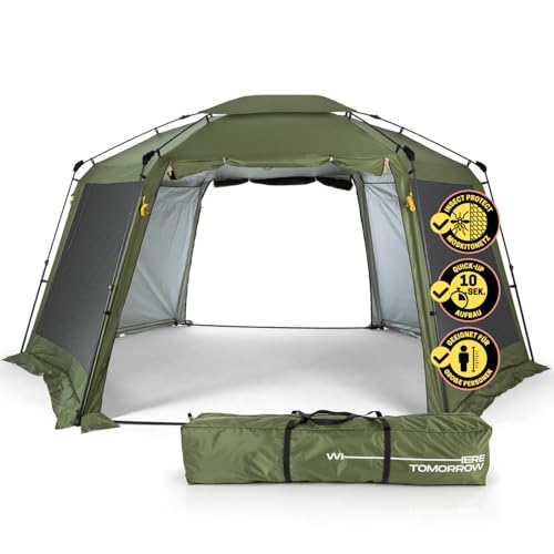 Where Tomorrow Pop Up   Carpa Plegable para Camping, Exterior, Festival, Estable y Resistente al Agua, con protección contra Insectos, protección Solar y protección contra la Lluvia
