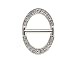 Produktbild Tuchspange, Brosche, luxuriös, modern, oval, Metall mit Strassstein, für Kleidung, Halstuch, Geschenk für Damen und Mädchen silber