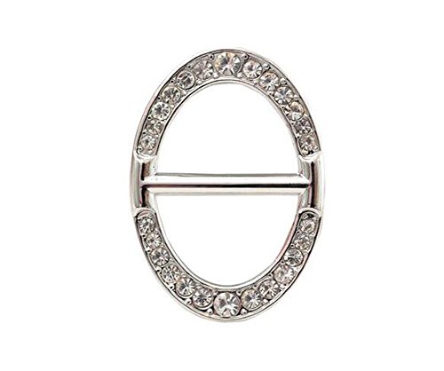 Lujo Moda oval Rhinestone hebilla bufandas pañuelo