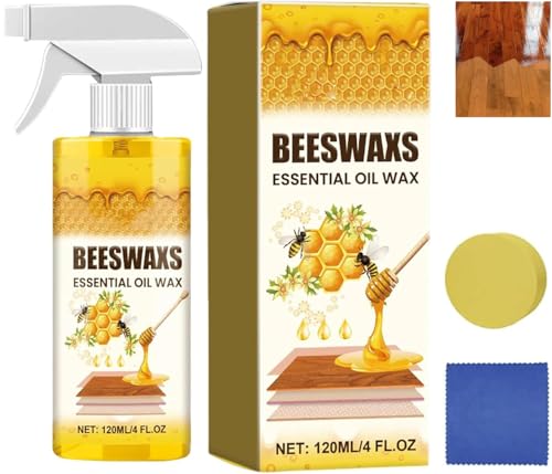 Bienenwachs Möbelpolitur Spray für die Holzpflege Natürliche Holzpolitur zur Auffrischung & zum Schutz von Möbeln Tischen und Böden Einfache Sprühanwendung für einen Neuen Glanz(120ml)