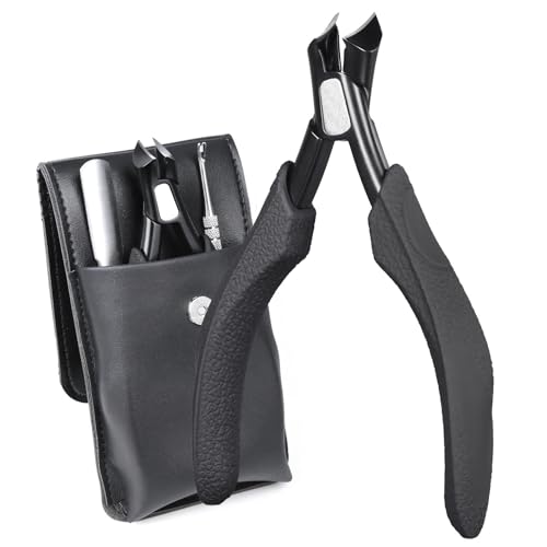 SG Nekoo Toe Nail Clippers for Thick Nails for Seniors, Splash Proof Trim Fingernail and Ingrown Toenail, Ergonomic Non-Slip Grip Nail Clippers for Men Women (ZJQTZ3P)