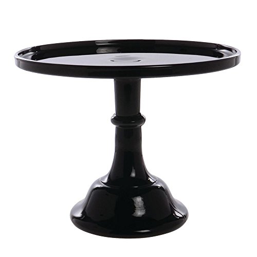Mosser Glass Vintage Black Raspberry Glass Cake Stand - 9