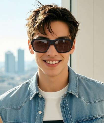 Men's Sunglasses Polarized Square Large Sun Glasses Stylish Sports Shades Cool Sunnies Driving Fishing SY61122