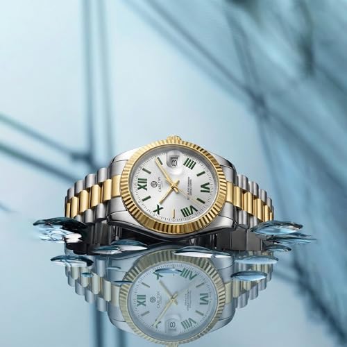 Image of Carlton London Charles Men Analog Watch, Round Dial, Stainless Steel Strap, Quartz Movement, 40 mm Case, Premium Thick Design, 30M Water Resistant, Formal Casual Wear