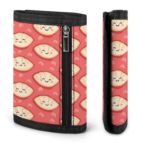 Cute Dumpling Custom Trifold Wallet Front Pocket Credit Card Holder with Coin Purse for Men Women Travel Gifts3