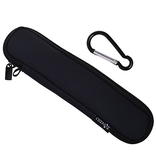 Cosmos Neoprene Stylus Pen Pencil Case Pouch Compatible With Apple Pencil, Wacom Stylus, Fountain Pen, Ballpoint Pen, Stylus Touch Pen (Neoprene Soft Pencil Case With Carabiner) #TOP1