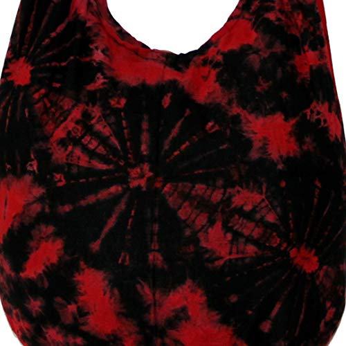 Image of TIE DYE Bohemian Hipster Hobo Boho Hippie Crossbody Bag Purse Black Tone 39 inch