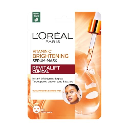 Image of L'Oréal Paris Vitamin C Instant Brightening Serum Mask Infused with Vitamin C and Salicylic Acid 26g