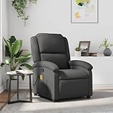 Pratique et polyvalent : Ce fauteuil de massage inclinable gris possède une poche latérale intégrée pour ranger la télécommande. Ses dimensions compactes en font une pièce de zimmer deko idéale pour se détendre après une longue journée.