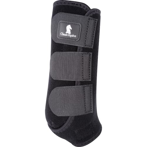 Classic Equine ClassicFit Sling Boots, Front (Black, Medium)