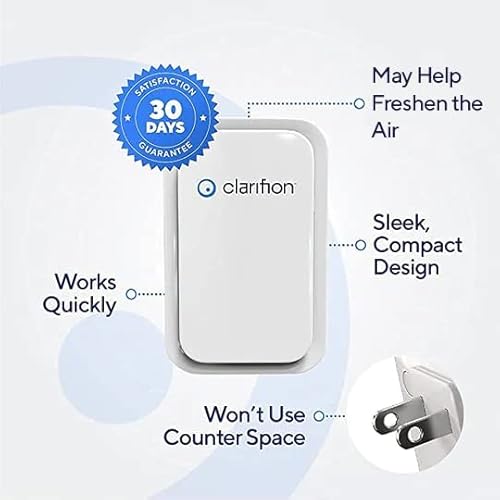 Clarifion - Air Ionizers For Home (3 Pack), Negative Ion Filtration System, Quiet Air Freshener For Bedroom, Office, Kitchen, Portable Air Filter Odor, Smoke Dust, Pets, Eliminator, Mini Air Cleaner #TOP4