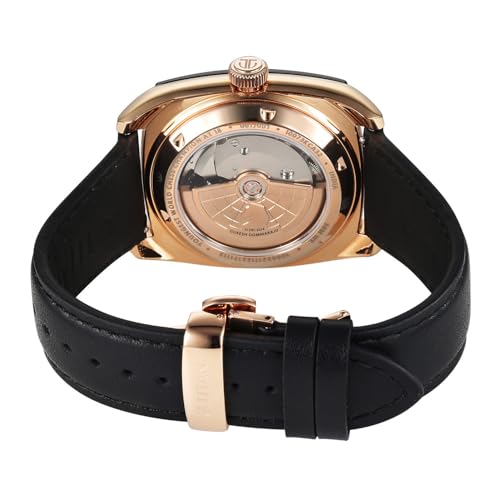 Image of Titan Grandmaster X Gukesh Dommaraju Special Edition with Tiger Eye and Black Agate Dial Premium Leather Strap Automatic Watch for Men - 10073KL02
