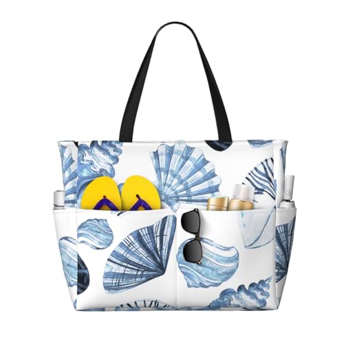 Sac à bandoulière coquillages bleus parfait pour les sorties à la plage