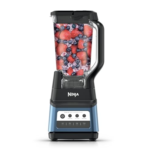 Image of Ninja Professional Plus Blender Premier | Max Power Smoothie Blender, Ice Cream Maker, Frozen Drink & Margarita Machine | 3 Auto IQ Presets, 1400 W, 72oz Total Crushing Pitcher | Blue | BN701BLBRN