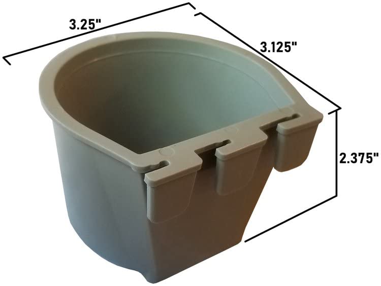 Pinnon Hatch Farms Cage Cups (24pk, Gray) 1 Cup / 8 fl oz Hanging Feed and Water Cage Cups