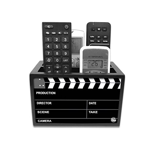 Image of Nutcase Designer Wooden Remote Control Holder Stand Organizer Caddy for TV /AC Remotes-Multipurpose Desk Organiser-6�x4�x4�- Filmy