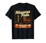 Niagara Falls United States Canada Flag Vintage