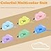 Muclip Cloud Retractable Box Cutter 6 Pack - With Key Rings,Safe Auto-Retract Design,Mini Paper Cutter for Box,Packages,Mail,Envelopes,Portable Keychain Letter Opener for Home,Office,Travel (6 Colors)