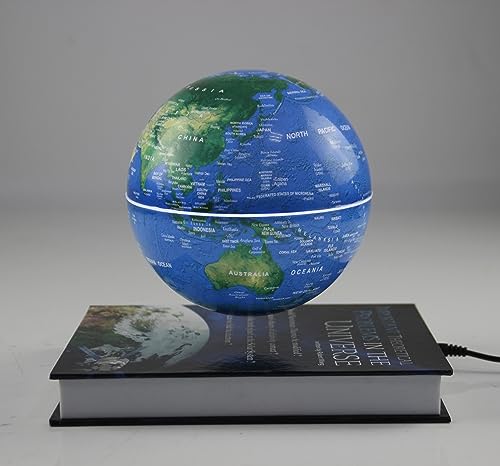 PeacePlanet Levitating Globe, Float & Rotate in Air with LED Light, World Map, Atlas, Night Light, Gift for Students, Teacher, Friends.