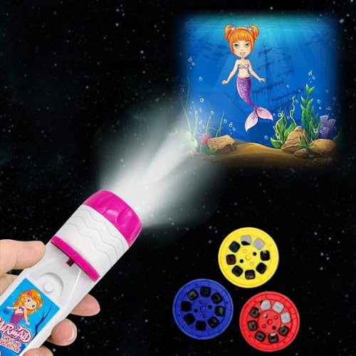 Pup Go Mermaid & Unicorn Torch and Projector for Kids Ages 3+, 2-Pack with 6 Discs and 48 Images - Image 3