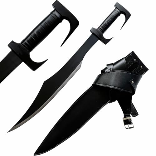 300 Spartan Warrior Replica Sword, Film Replica Sword, Carbon Steel Black 30 inches