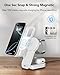3 in 1 Wireless Charging Station Compatible with Apple,Foldable Magnetic Wireless Charger for iPhone 17/16/15/14/13/12,Apple Watch Series 11/Ultra 3/SE 3/10/9/8/7/6/5/4,Air-Pods Pro 3/4/3/Pro/2(White)