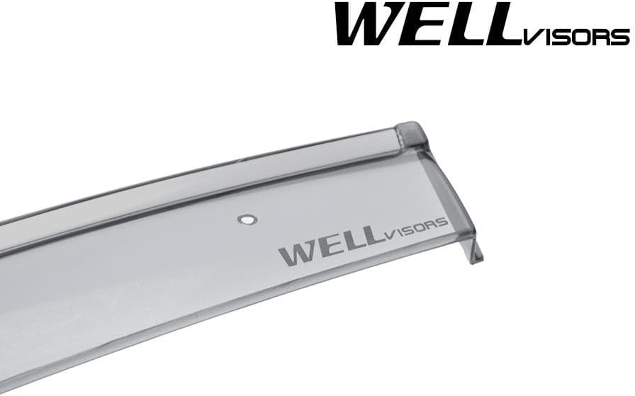WellVisors Window Visors Wind Deflectors Compatible with Mazda 2017-2025 CX-5 CX5 with Black Trim Rain Guards 3-847MZ018