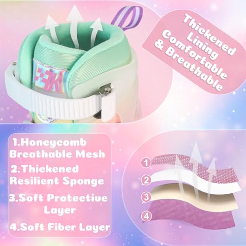 image for HALOSK Girls Adjustable Ice Skates for Youth Women, Kids Hockey Skates