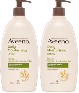 Aveeno Daily Moisturising Non-Greasy Fragrance Free Body Lotion 48-Hour Hydration Soothe Normal Dry Sensitive Skin