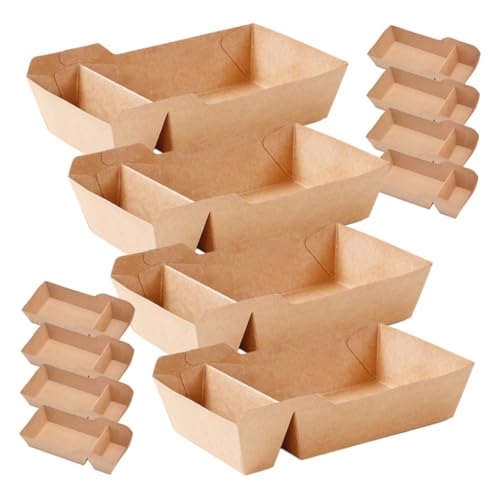 CIYODO 40pcs Paper Snack Boxes French Fry Containers Favor Boxes for Parties for Treats Quick Folding Snack Cups for Picnics and Events