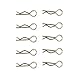 Produktbild NIDUNO 10pcs. HSP 02053. Edelstahl-Biegekörper Clip R Clip for 1/8 1/10 1/16 Rc Auto Fliegende Fische 94122 94123 94166 94155 94177 941 (Farbe : 10pcs)