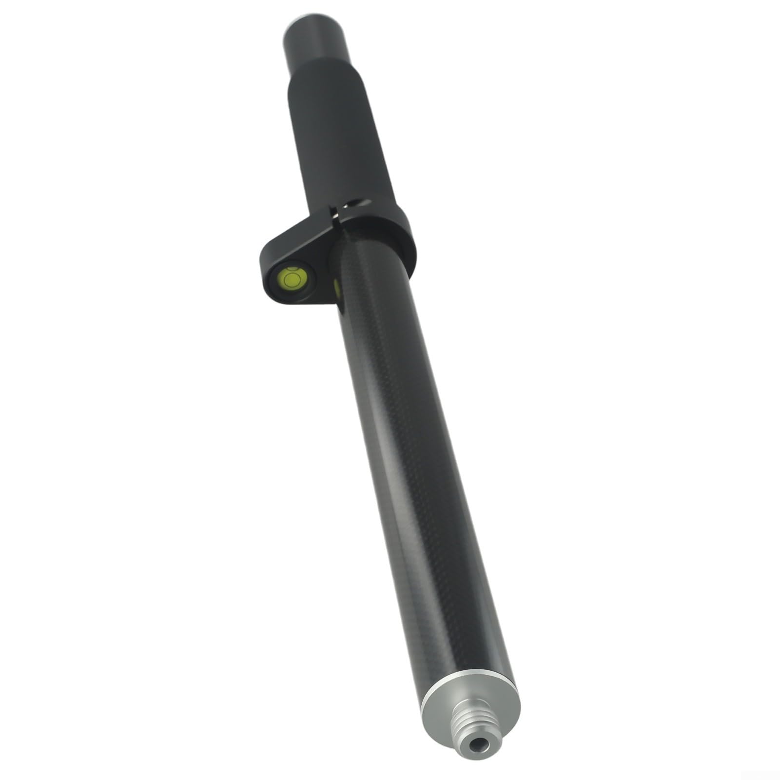 Poste GPS de fibra de carbono de 2 m, varilla de topografía de rosca de 5/8 pulgadas con 4 secciones, soporte GNSS ligero para estación total, negro (1.8 m)