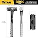 Titan Pro-X 63704 4lb Drilling Hammer, Dual-Face Sledge with Cross-Pattern Face for Concentrated Power & Flat Face for Stake Driving, Overstrike Protection, 15