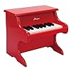 Hape E0318 speelgoedpiano | toetsenbord met 18 toetsen, muziekinstrument voor kinderen van hout, rood