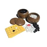 PAASHE Jeu go Ensemble de Jeu Portable de Voyage Weqi Go Enroulable et Pliable avec des Pierres convexes Simples et des Jeux Weqi Bowl pour Adultes et Enfants Jeu de stratégie