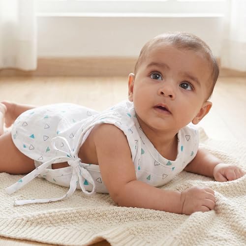 Image of TWC Organic Cotton Muslin Jhablas for Newborn Baby Boy and Girl | Unisex Baby Vest, Soft & Breathable All-Season Wear