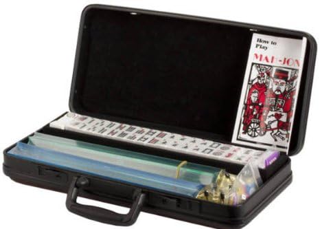 Western Mah Jong Set in Burgundy Hard Case