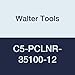 Walter Tools C5-PCLNR-35100-12 Tool Steel Boring Bar, Right Hand, 2.48" Minimum Bore Diameter, 3.189" Maximum Bore Depth, 3.937" Length