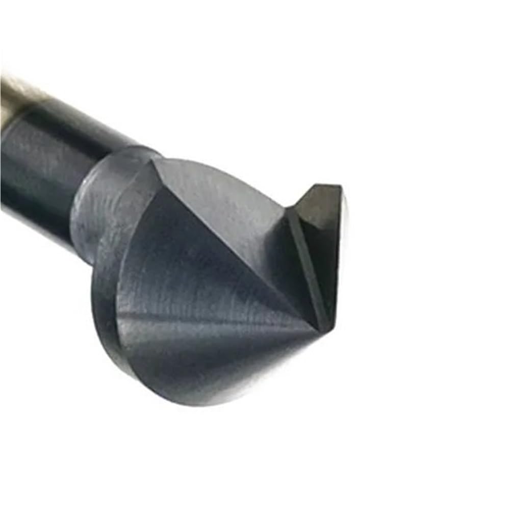 Punta svasatrice in metallo Fresa for smusso rivestita in TiAlN al cobalto M35, punta for trapano svasatore a 1 elica/3 eliche, fresatura for sbavatura a 90 gradi da 6,3 mm-50 mm(50MM*1)