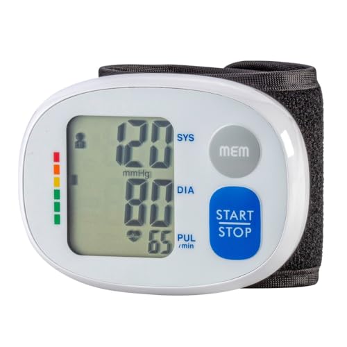 Medi-inn Blutdruckmessgerät Handgelenk vollautomatisch, 1 Stück – Digitaler Blutdruck- & Pulsmesser mit WHO-Blutdruckklassifikation, Speicherfunktion & großem Display – DP-8189