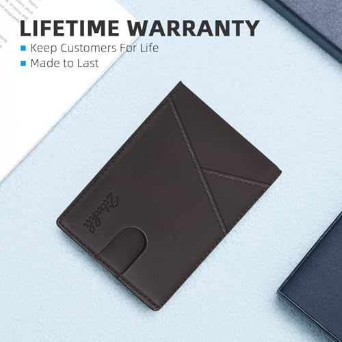 Image of Zitahli Bifold Wallets for Men, Slim RFID Leather Card Holder Cash Pocket | Minimalist Front Pocket Design, Holds 11 Cards, RFID Protection, Gifts for Men on Birthdays, Father's Day, and Christmas