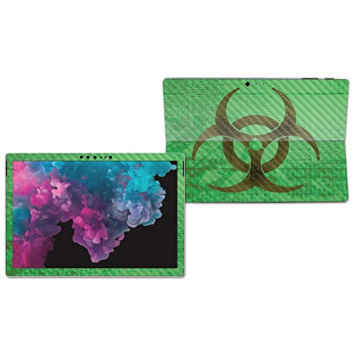 Image of MIGHTY SKINS MightySkins Carbon Fiber Skin for Microsoft Surface Pro 6 - Biohazard | Protective, Durable Textured Carbon Fiber Finish | Easy to Apply, Remove, and Change Styles | Made in The USA