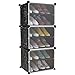Polj - Zapatero modular para zapatos, mueble de almacenamiento, multifunción, organizador para ahorrar espacio, modular apilable, armario de bricolaje, 3 compartimentos, 6 estantes niveles