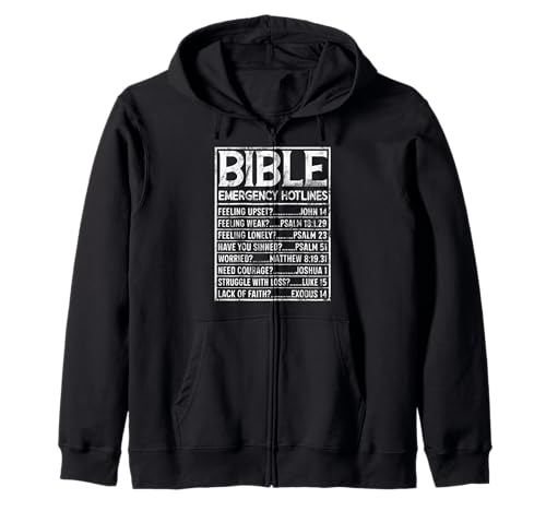 Numéros d'urgence de la Bible Verse de la Bible Dieu Jésus Sweat à Capuche