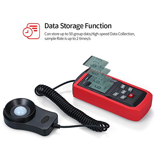 KKcare Miniluminômetro LCD portátil fotômetro digital luxímetro medidor de luz 0-199999 lux medidor