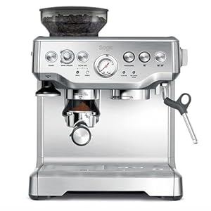 Sage - The Barista Express - Bean to Cup Coffee Machine with Grinder and Manual Milk Frother - 16 Grind Settings, 15 Bar Pump, PID Temp Control, Brushed Stainless Steel