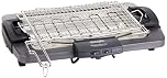 De'Longhi BQ80 Barbecue Grill Elettrico con Griglia e Bistecchiera, Doppia Griglia, Doppia rotazione, impugnatura termoisolante, interruttore di sicurezza, vassoio antigoccia, facile da pulire,Grigio