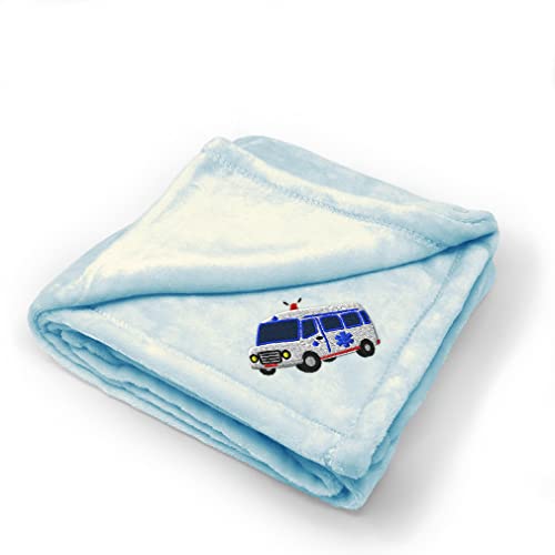 Nursery Bedding Baby Blankets For Boys & Girls Paramedic Van Polyester Soft Plush Receiving Swaddle Blue Design Only #TOP6