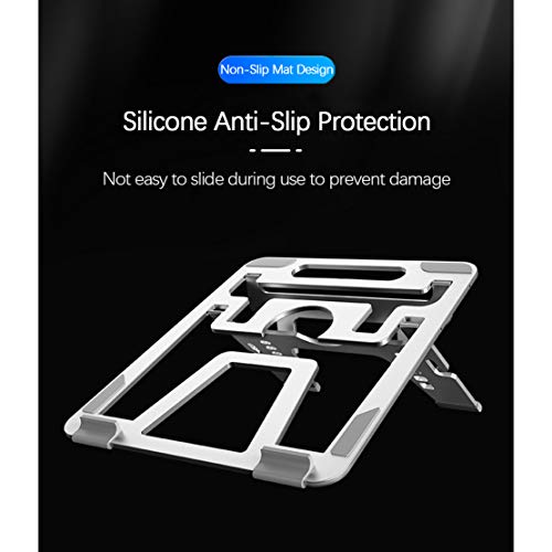 Support ordinateur portable contre les douleurs cervicales avec support téléphone intégré - 4