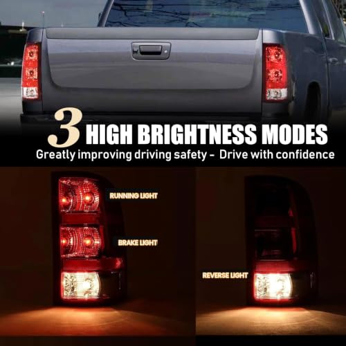 APSVE Pair Headlights Tail Lights Combo Assembly, for 07-13 GMC Sierra 1500 by APSVE - Used condition - Image 7